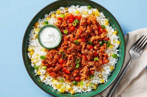 Southern-Inspired Beef and Rice Bowls