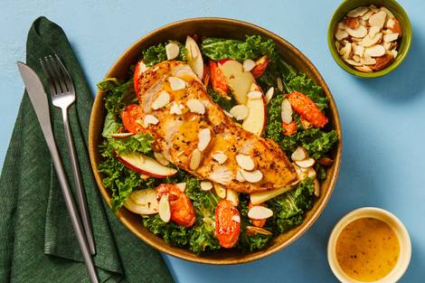Garlicky Chicken with Kale Salad