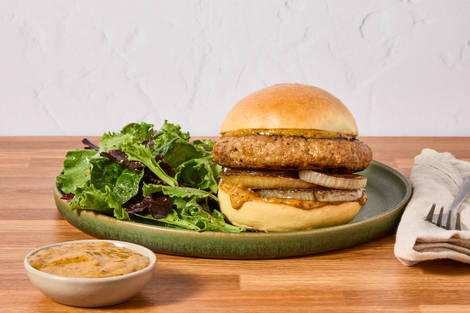 Smoky Mustard Beef Burgers