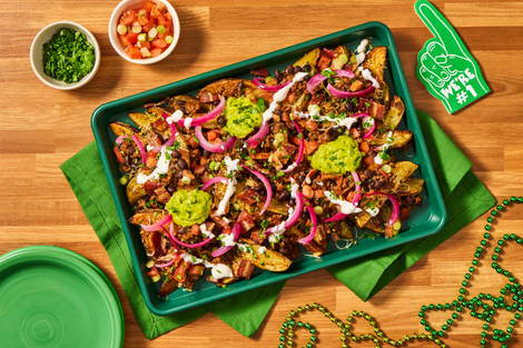 Loaded Chili & Bacon Potato Nachos
