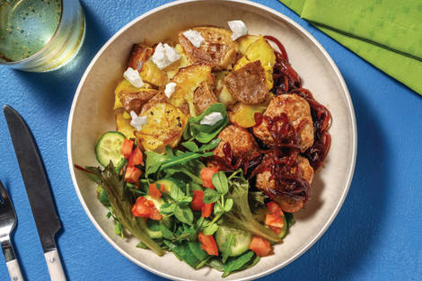 Spiced Beef Meatballs & Caramelised Onion