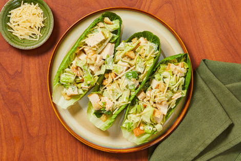 Creamy Chicken Caesar Lettuce Wraps