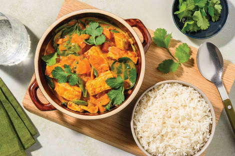 Super Speedy Indian Halloumi Curry & Rice