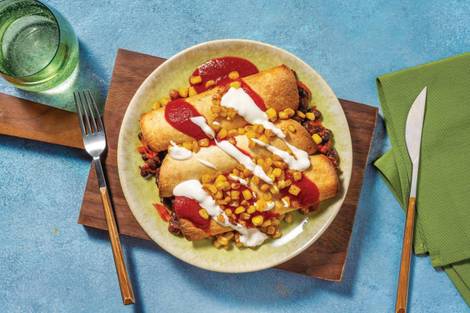 Black Bean & Plant-Based Mince Loaded Taquitos