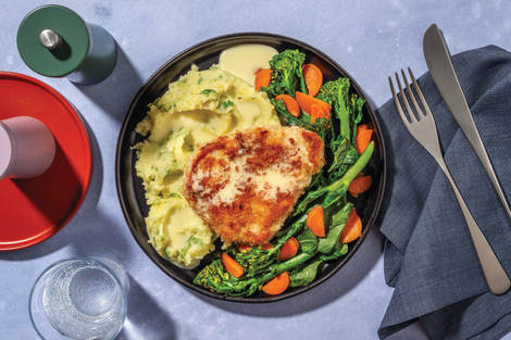 HelloHero: Pork Schnitzel & Herby Mash