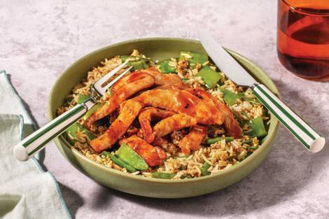 Double Sticky Pork Strips & Garlic Fried Rice