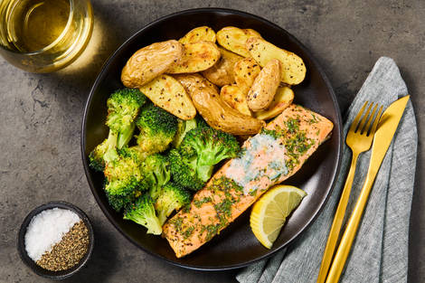 Sheet Pan Lemon-Dill Trout & Asparagus
