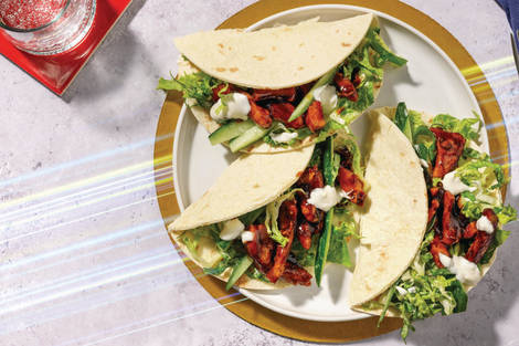Fast Hoisin Duck & Cos Salad Tacos
