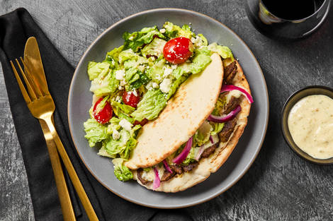 Middle Eastern Steak Pita Wraps