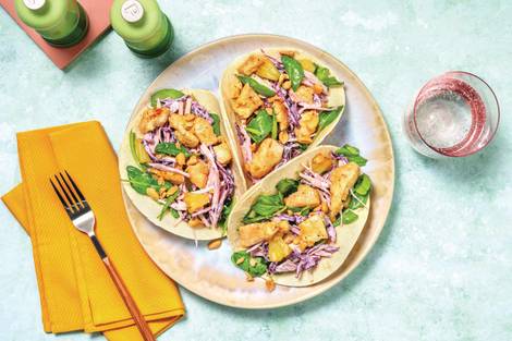 HelloHero: Caribbean Chicken & Slaw Tacos