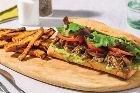 Double Herby Beef & Caramelised Onion Sambos