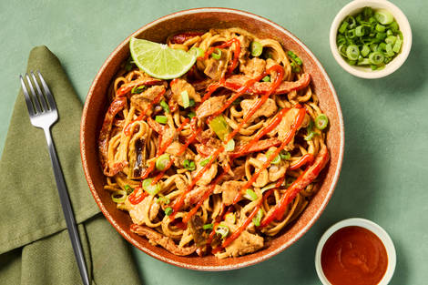 Spicy Coconut Lime Shrimp Lo Mein