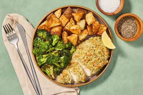 Crunchy Italian Chicken Sheet Pan Bake