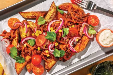 Mexican Bean, Bacon & Veggie Loaded Wedges