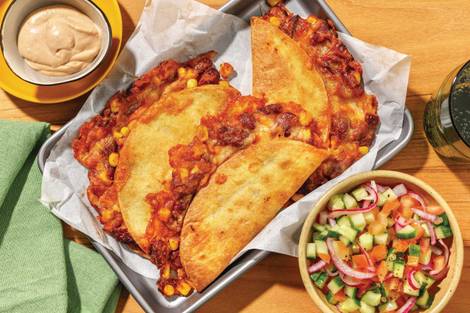 Cheesy Kidney Bean Quesadillas
