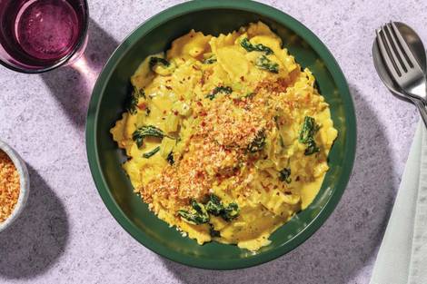 Creamy Leek & Spinach-Ricotta Ravioli