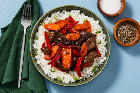 Tangy Bavette Steak & Pepper Stir-Fry