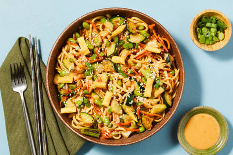 Sesame Zucchini Lo Mein with Edamame
