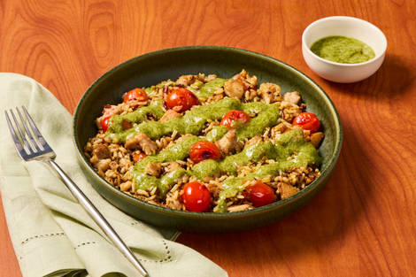 No-Chop Green Goddess Chicken Bowls