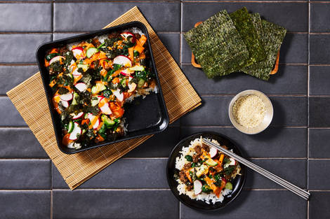 Korean-Style Bulgogi Kimbap Casserole