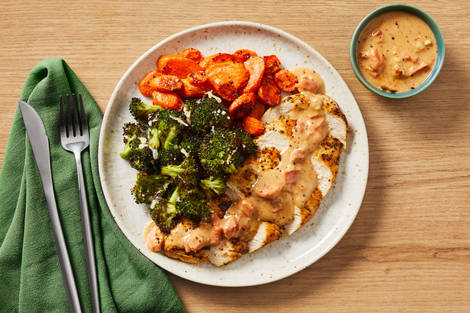 Tuscan-Spiced Chicken & Cheesy Broccoli