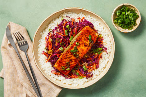 Sticky Ponzu Salmon Rice Bowls