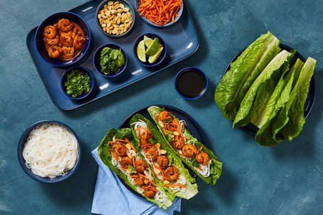 Vietnamese-Style Shrimp Lettuce Wraps