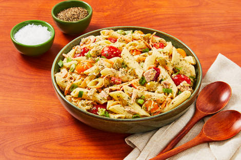 Tuna Pesto Pasta Salad