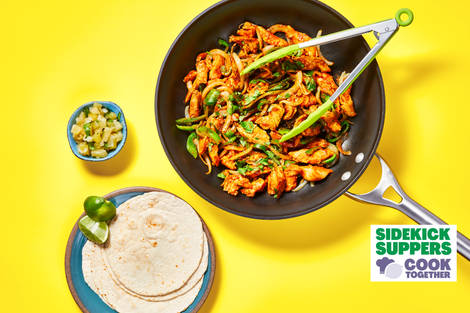 One-Pan Pineapple Salsa Chicken Tacos