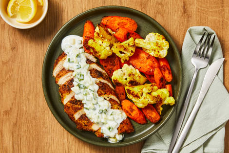 Masala-Spiced Chicken & Cucumber Raita