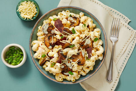 Creamy Bacon & Mushroom Cavatappi