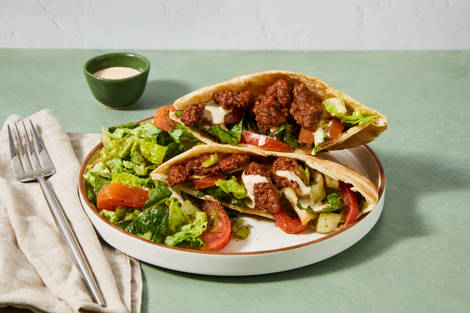 Beef Pita Pockets with Spicy Mayo