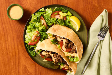 Chicken & Harissa Aioli Pita Pockets