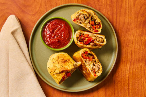 Chicken Sausage & Pepper Stromboli