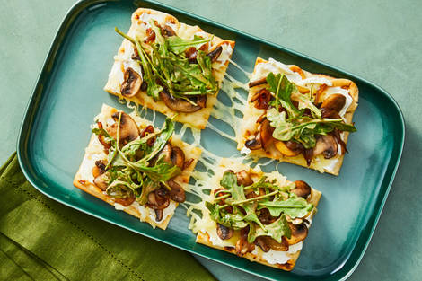 Caramelized Onion & Mushroom Flatbreads