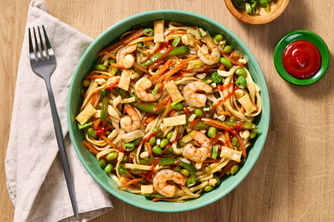 Shrimp, Bell Pepper & Edamame Lo Mein