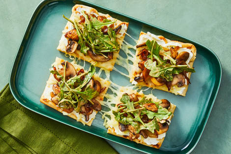 Chicken, Onion & Mushroom Flatbreads