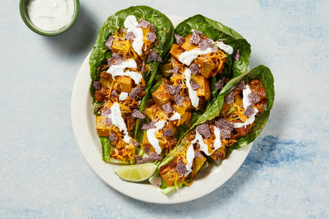 One-Pan Tofu Fajita Lettuce Wraps