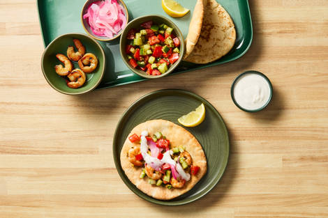 Shrimp Shawarma Pita Bar