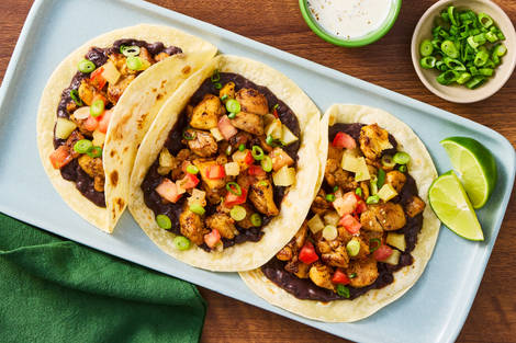 Cuban-Spiced Chicken & Black Bean Tacos
