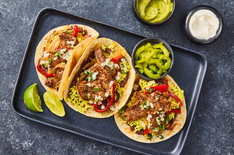 Bavette Steak Fajitas with Guacamole