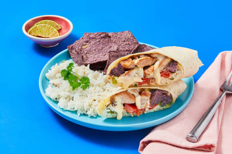 Chicken & Queso Nacho Crunch Burritos