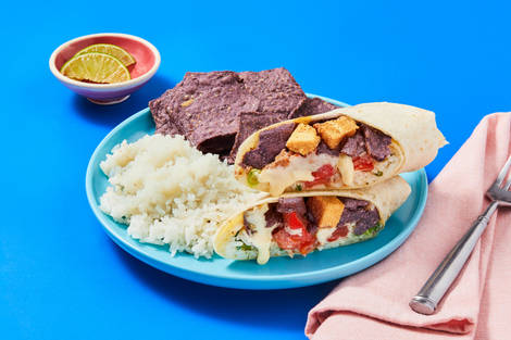 Tofu & Queso Nacho Crunch Burritos