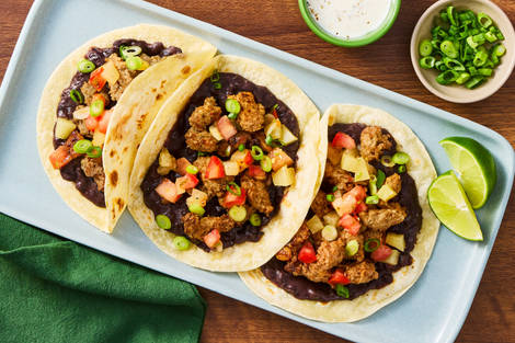 Cuban-Spiced Turkey & Black Bean Tacos