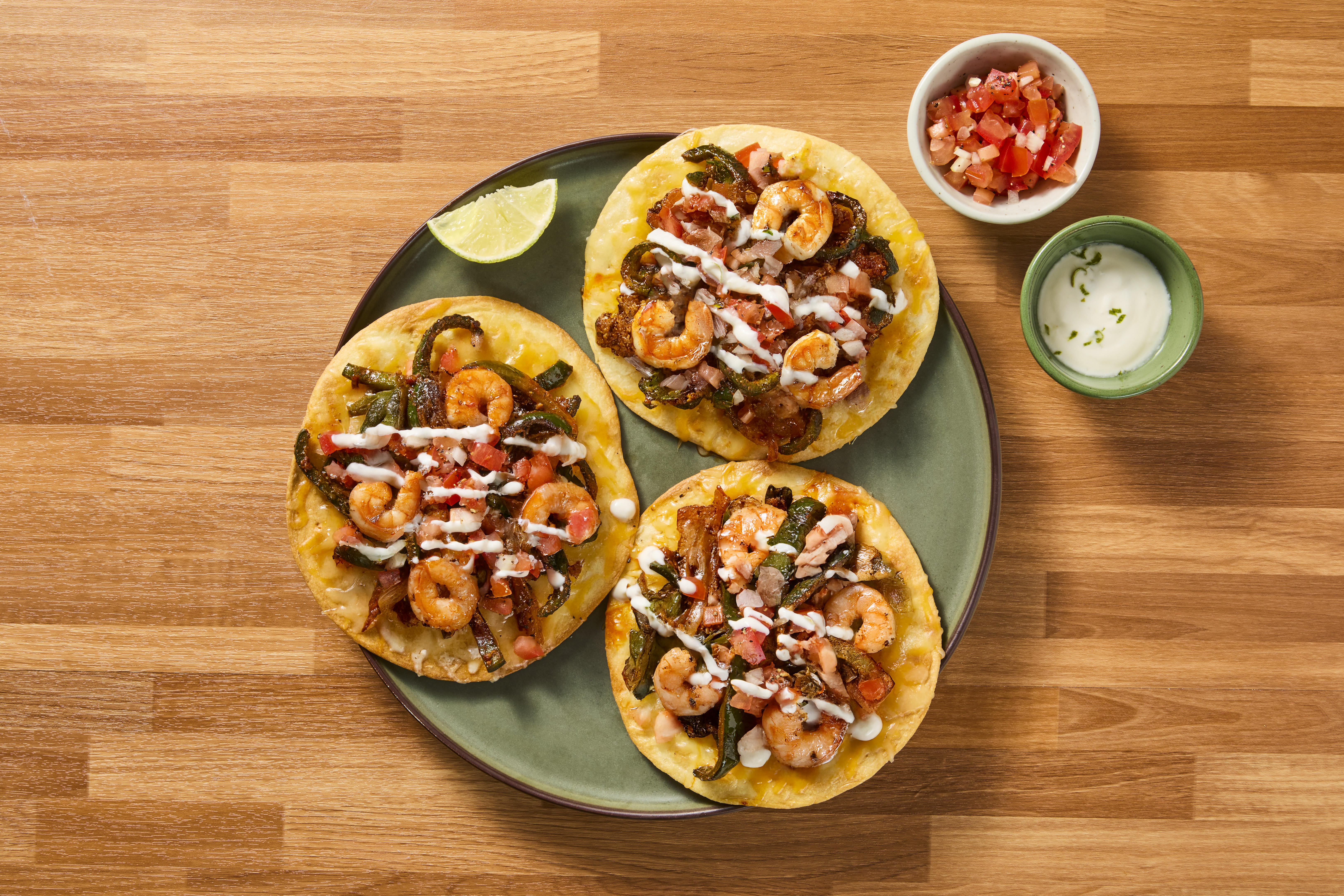 Shrimp & Cheese Tostadas