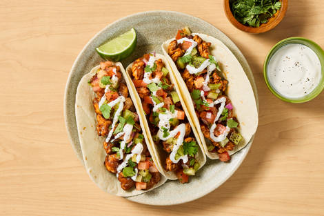 One-Pan Tofu & Green Pepper Tacos