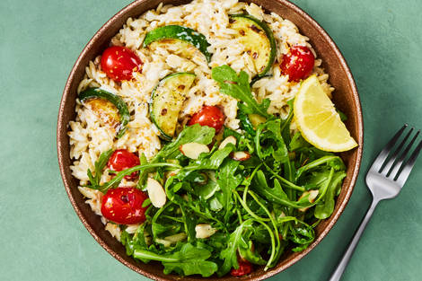 Creamy Zucchini & Tomato Orzotto