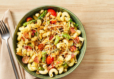 Bacon Pesto & Walnut Panko Cavatappi
