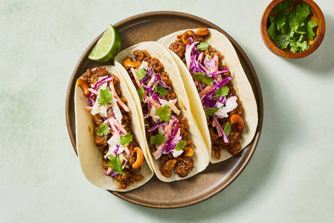 Sweet & Spicy Cashew Turkey Tacos