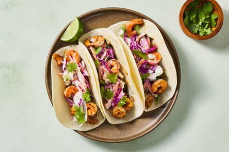 Sweet & Spicy Cashew Shrimp Tacos
